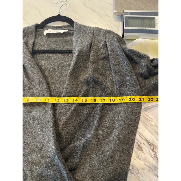 ASTR The Label Wrap‎ Front Sweater M Charcoal Gray Long Sleeve Soft Knit - Picture 5 of 8